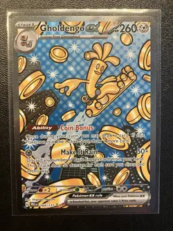 Pokemon Gholdengo EX 164/131 SV Prismatic Evolutions Full Art Holo 260 HP - Image 1