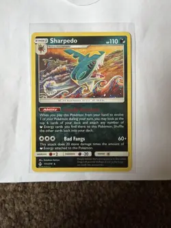 Sharpedo Regular Rare 111/214 (S&M Unbroken bonds) Mint/NM (Pokemon TCG) - Image 1