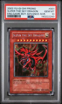2003 Yu-Gi-Oh! Slifer the Sky Dragon GBI Limited Edition Secret Rare PSA 10 - Image 1