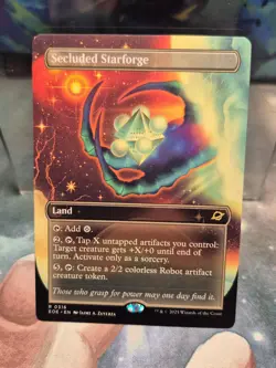 R 0316 Secluded Starforge SURREAL SPACE BORDERLESS Edge of Eternities MTG Card - Image 1