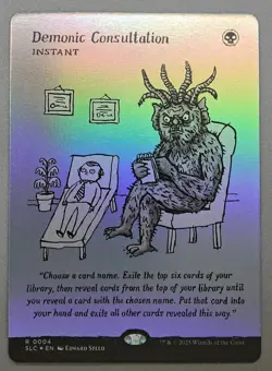 MTG Secret Lair Encyclopedia of Magic 0004 Demonic Consultation Foil - Image 1