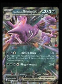 Team Rocket's Nidoking ex 119/182 Double Rare Destined Rivals Pokemon Near Mint - Image 1