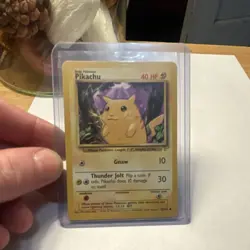 Pokemon Pikachu Common Regular 058/102 Base Set 40 HP Thunder Jolt - Image 1