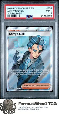 Larry'S Skill #139 - 2025 Pokemon Pre En-Prismatic Evolutions - PSA 9 - Image 1