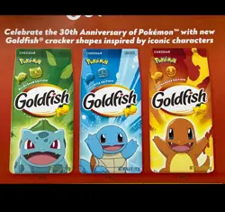 Pokemon Goldfish Crackers Art Set of 3 Squirtle, Bulbasaur, Charmander! SAMPLES! - Image 1