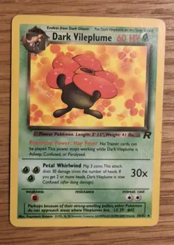 Dark Vileplume 30/82 Rare Team Rocket Pokemon Unlimited LP - Image 1