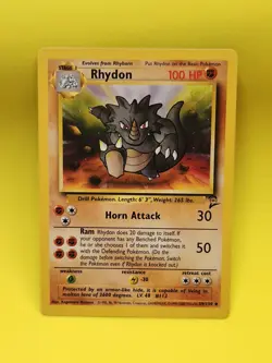 Rhydon 59/130 - Base Set 2 - Uncommon Vintage WOTC Pokemon Card - NM - Image 1