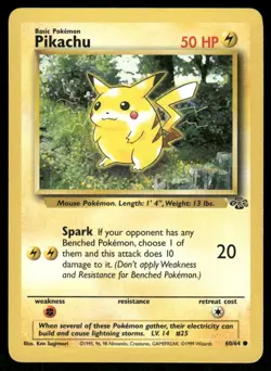 Pokemon Cards Pikachu 60/64 Jungle Common LP - Image 1