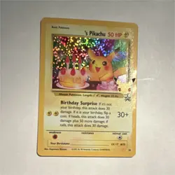 Pokemon ______'s Pikachu Promo Holo 24/53 Wotc 50 HP Birthday Surprise 1999 - Image 1