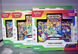 Lot of 3: Pokemon TCG First Partner Illustration Collection Series 1 New Sealed - Image 1