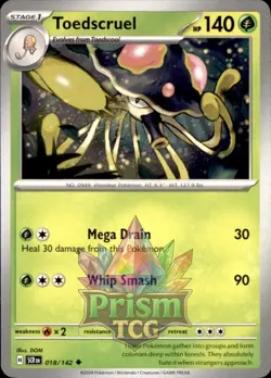Toedscruel 18/142 Uncommon Stellar Crown Pokemon - Image 1