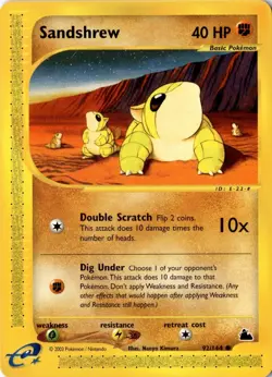 Sandshrew 092/144 - Skyridge - Pokemon - NM - Image 1