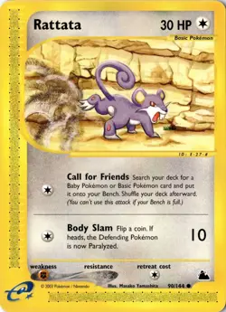 Rattata 090/144 - Skyridge - Pokemon - NM - Image 1