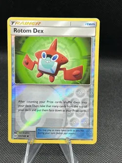 Pokemon TCG Rotom Dex Sun & Moon Base Set 131/149 Reverse Holo NM 2012 - Image 1
