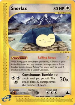 Snorlax 100/144 - Skyridge - Pokemon - NM - Image 1