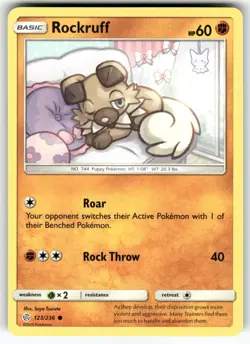 Rockruff SM - Cosmic Eclipse Common Pokemon Lightly played - Image 1