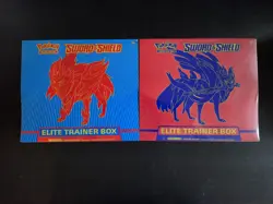 Pokemon TCG Sword & Shield Base Elite Trainer Box ETB Set of 2 (Factory Sealed) - Image 1