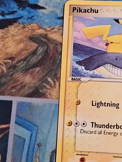 Pikachu POP Series 5 12/17 Pikachu Riding Wailmer Non Holo Pokemon Card 12/17 LP - Image 4