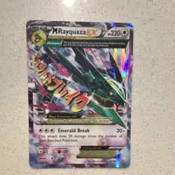 Pokemon M Rayquaza EX MEGA Ultra Rare Holo 76/108 Roaring Skies 220 HP English - Image 1