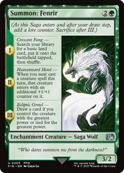 Summon: Fenrir FOIL Final Fantasy PLD Creature Uncommon MAGIC MTG CARD ABUGames - Image 1