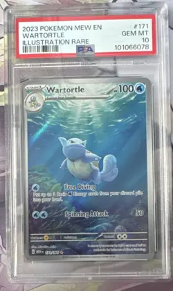 Pokemon Wartortle #171 Scarlet & Violet 151 Illustration Rare Holo PSA 10 - Image 1