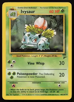 Ivysaur 44/130 Uncommon Base Set 2 Pokemon NM - Image 1