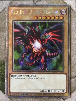 YuGiOh RED-EYES BLACK DRAGON Platinum Secret Rare RA04-EN109 - Image 2