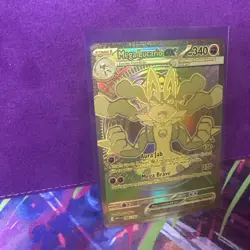NM Mega Lucario ex 188/132 Mega Evolution Hyper Rare Gold Holo Pokemon Card - Image 2