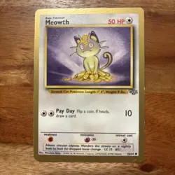 Meowth - 56/64 - Jungle Set - Gold Border US Promo - Pokemon Card NM/LP - Image 1