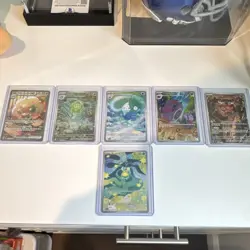 Pokemon Black Bolt White Flare Full Art Lot Whimsicott GX, Landorus GX, 6 Cards - Image 1
