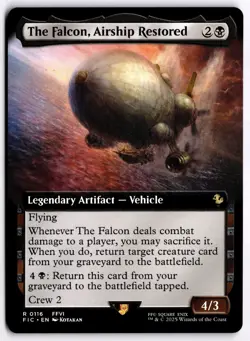 The Falcon, Airship Restored (Extended Art) NM FIC Commander: FINAL FANTASY MTG - Image 1