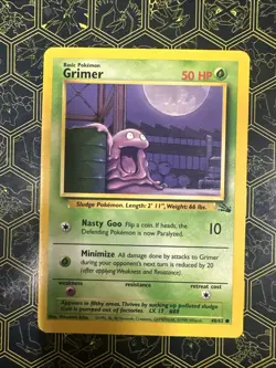 Pokemon Grimer Fossil Non-Holo 48/62 Free Shipping D79 - Image 1