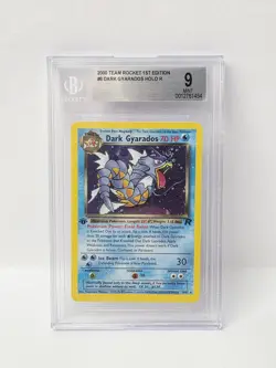 POKEMON ROCKET 1ST EDITION DARK GYARADOS HOLO #8 BGS 9 VERY NICE!!!!!! - Image 1