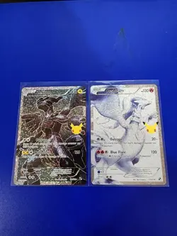 Pokemon TCG Celebrations 25th Anniversary Reshiram And Zekrom Full Art M/NM - Image 1