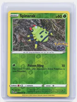 Spinarak (Peelable Ditto) Reverse Holo Common Pokemon GO 006/078 NM - Image 1