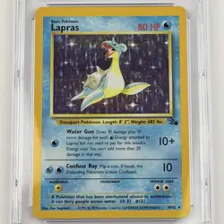 Pokemon Lapras Unlimited Holo Fossil 10/62 CGC 7 Blue Label TCG 1999 WotC Vtg - Image 4
