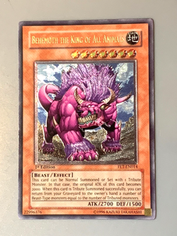 yugioh Behemoth the King of All Animals FET-EN014 Ultimate 1st Ed near mint - Image 2