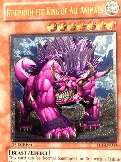yugioh Behemoth the King of All Animals FET-EN014 Ultimate 1st Ed near mint - Image 4