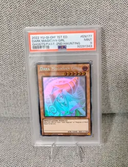 PSA 9 MINT Dark Magician Girl GFP2-EN177 1st Edition Ghost Rare Yugioh Card - Image 1