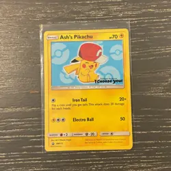 Pokemon Ash's Pikachu Red and Blue Cards Promo SM113 SM109, 2017 Pikachu Project - Image 2