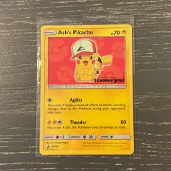 Pokemon Ash's Pikachu Red and Blue Cards Promo SM113 SM109, 2017 Pikachu Project - Image 4