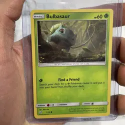 POKEMON DETECTIVE PIKACHU BULBASAUR 1/18 HOLO POKEMON 2019 EX/NM CARD - Image 2