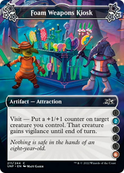 Foam Weapons Kiosk (2-6) FOIL Unfinity NM Artifact Common MAGIC CARD ABUGames - Image 1