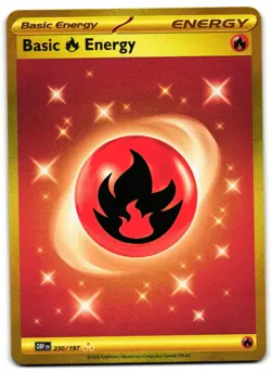 Basic Fire Energy 230/197 - Obsidian Flames Hyper Rare Pokemon TCG - M/LP Card - Image 1