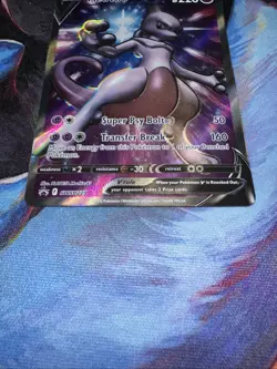Pokemon TCG Mewtwo v SWSH229 Ultra Rare Black Star Promo Card NM Condition - Image 2