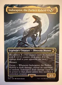 Indoraptor, the Perfect Hybrid Borderless #15 | REX Jurassic World NM MTG - Image 1