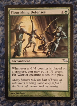 MAGIC THE GATHERING MTG 1x FLOURISHING DEFENSES SHADOWMOOR UNCOMMON LP/EXC COND - Image 1
