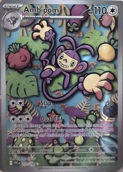 Pokemon Phantasmal Flames Holo Ambipom 107/094 Illustration Rare NM - Image 1