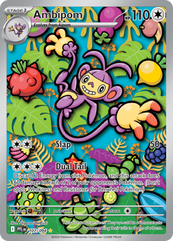 Pokemon Phantasmal Flames Holo Ambipom 107/094 Illustration Rare NM - Image 2