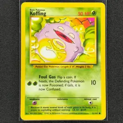 Koffing - 51/102 - Common - Base Set - Pokemon Card - MP - Image 1